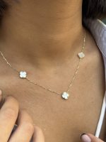گردنبند ونکیف 3گل صدفی